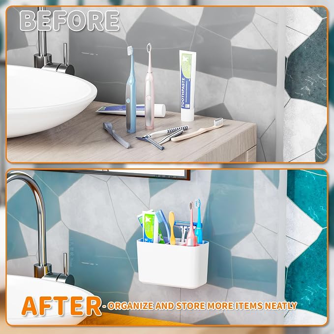 Electric Toothbrush Holder for Bathroom Countertop and Wall Mounted - Image 6