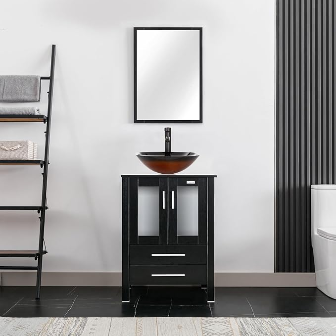 eclife 24" Modern Bathroom Vanity Sink Combo Freestanding Cabinet - Image 2