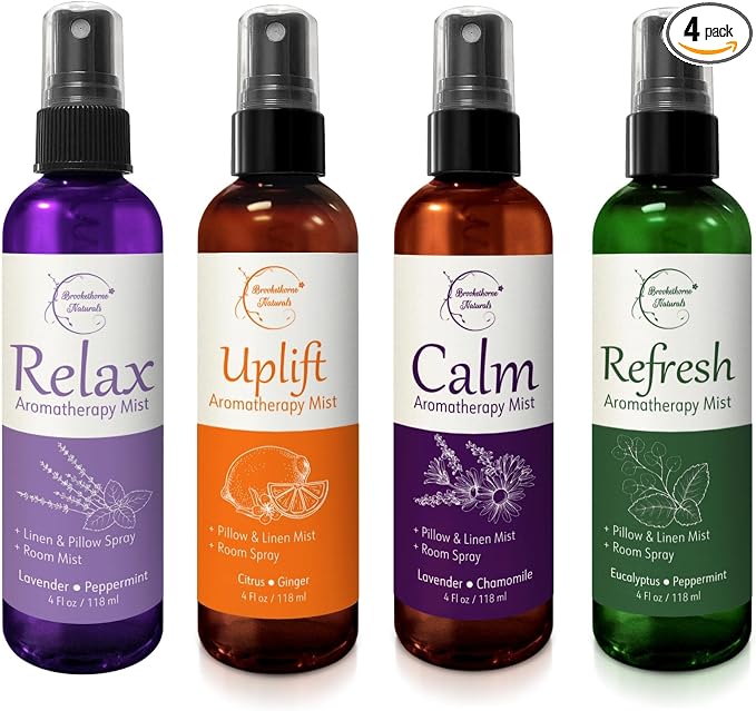 Aromatherapy Mist – Linen, Room & Pillow Spray, Eucalyptus, Peppermint & Citrus by BrookethorneNaturals