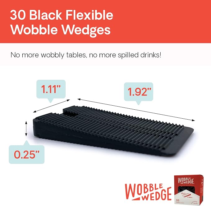 Wobble Wedges Flexible Plastic Shims, 30 Pack - Image 2