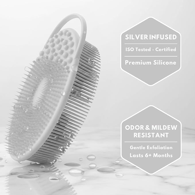 Silver Infused Exfoliating Body Scrubber - Image 5