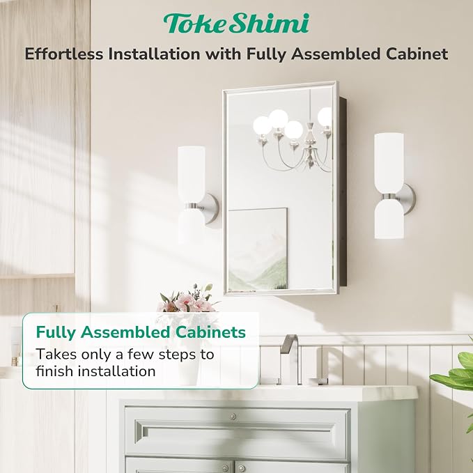 TokeShimi 17x25 Recessed Medicine Cabinet - Image 7