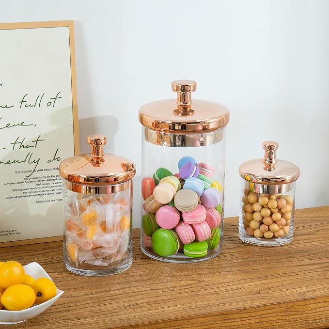 MyGift Glass Apothecary Cookie Jar Set - Image 2