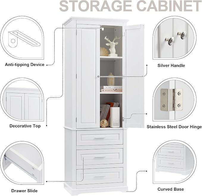 Tall Narrow Storage Cabinet - Image 6