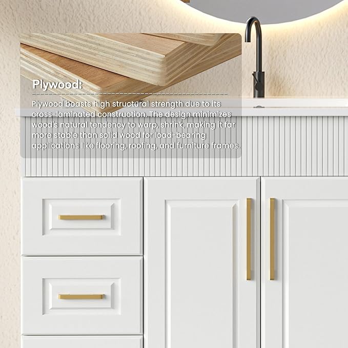 48” Bathroom Vanity with Sink, Freestanding Bathroom Vanity with Integrated - Image 7