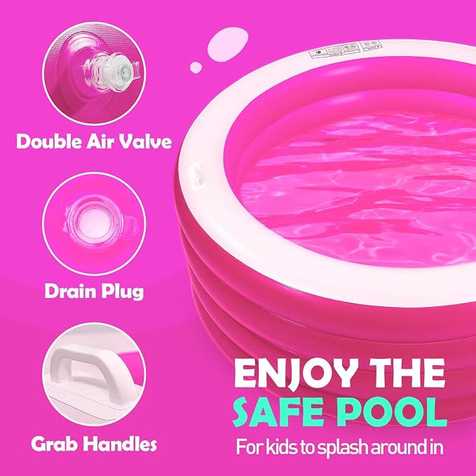 Biange Blow Up Pool, Backyard Inflatable Pool - Image 5