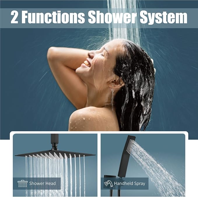 Aolemi Ceiling Mount Shower System Rain Shower Head - Image 2