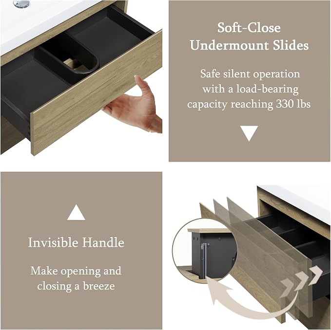 36" Floating Bathroom Vanity - Image 4