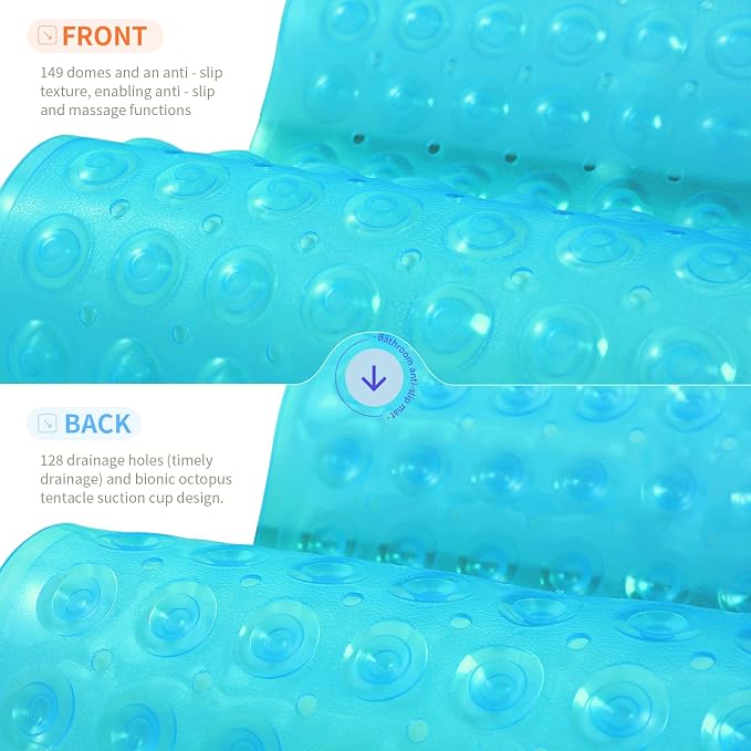 Anti-Slip Bathtub Shower mat, 27.5×14.5（Approximately 70×37cm） inch Soft - Image 2