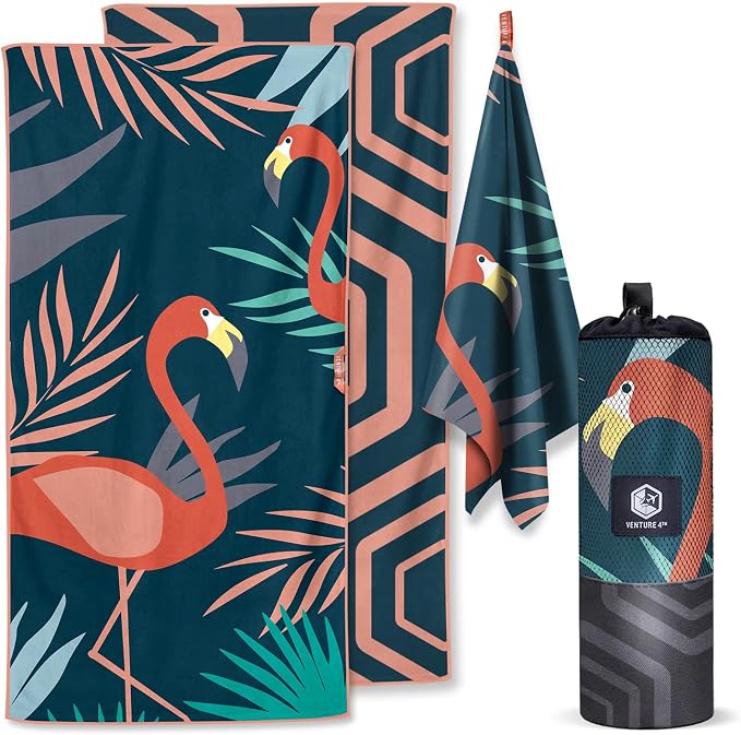 VENTURE 4TH Microfiber Beach Towel: Quick-Dry, Sandproof and Lightweight by VENTURE4TH