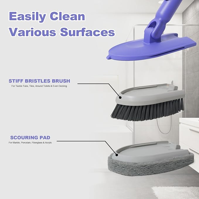 2 in 1 Tile Tub Scrubber Brush - Image 3