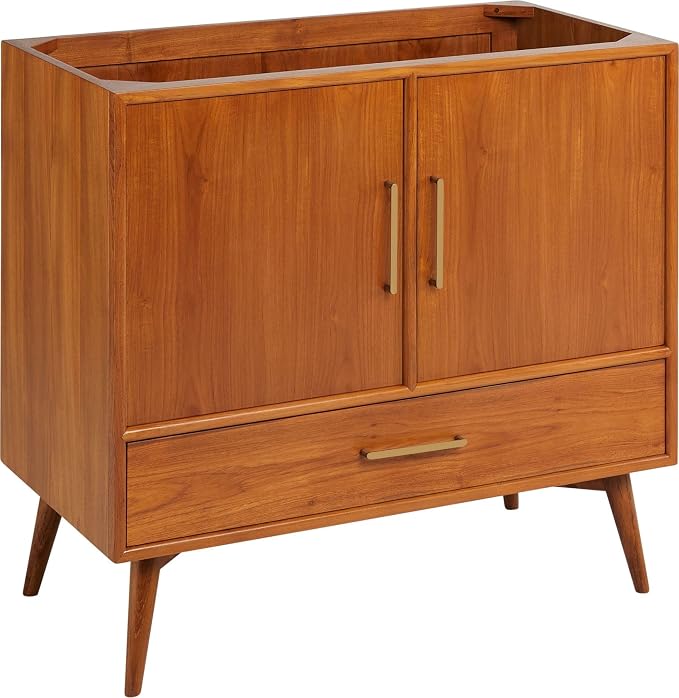 Signature Hardware 953363-36-RUMB-0 Novak 36" Freestanding Teak Single Basin - Image 10