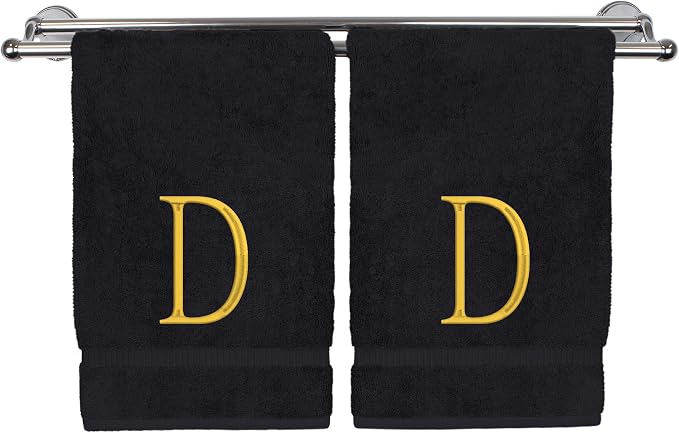 Monogrammed Hand Towel, Personalized Initial Gift, Extra Absorbent 100% Turkish by BareCotton
