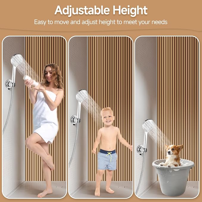 Shower Head Holder, Removable Shower Head Holder Suction - Image 5