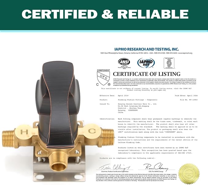 Oil Rubbed Bronze Shower Valve 2 Way Diverter - Image 5