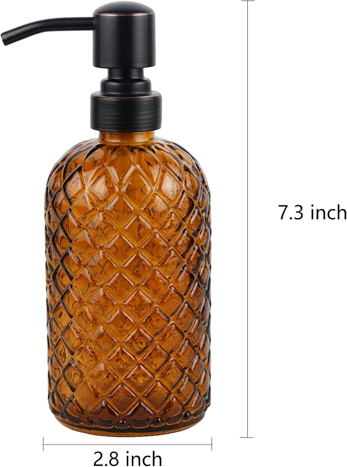 16 oz Glass Soap Dispenser - Image 3