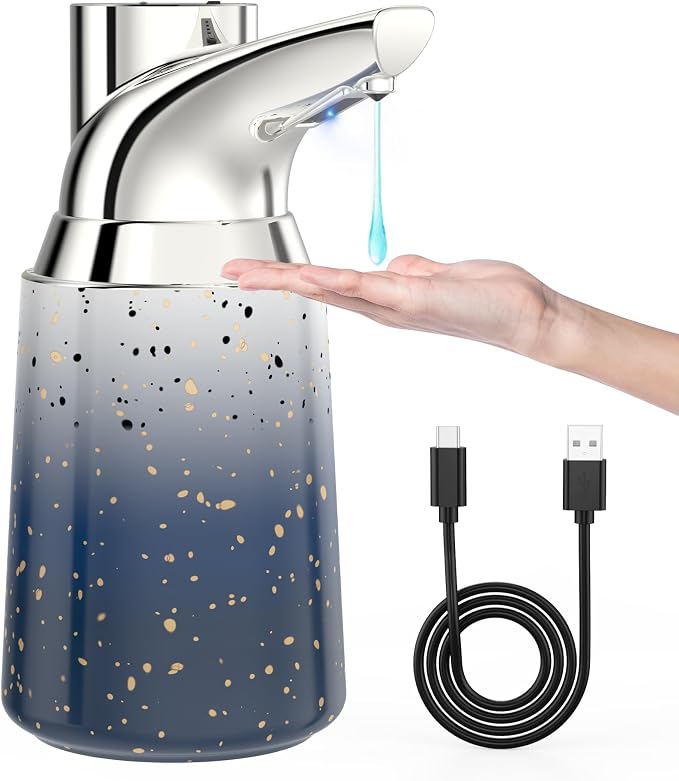 Adjustable Automatic Soap Dispenser Touchless, Ceramic Material，4 Adjustable by Greatmay