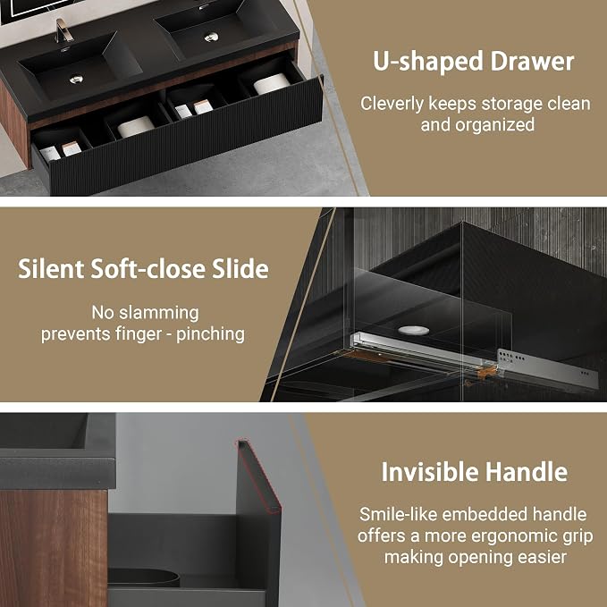 60'' Floating Bathroom Vanity - Image 5