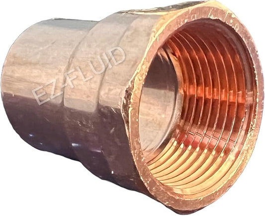 EZ-FLUID Plumbing 1-1/2" C X FIP LF Copper Female Adapter Pressure Copper by EZ-FLUIDPlumbingProducts
