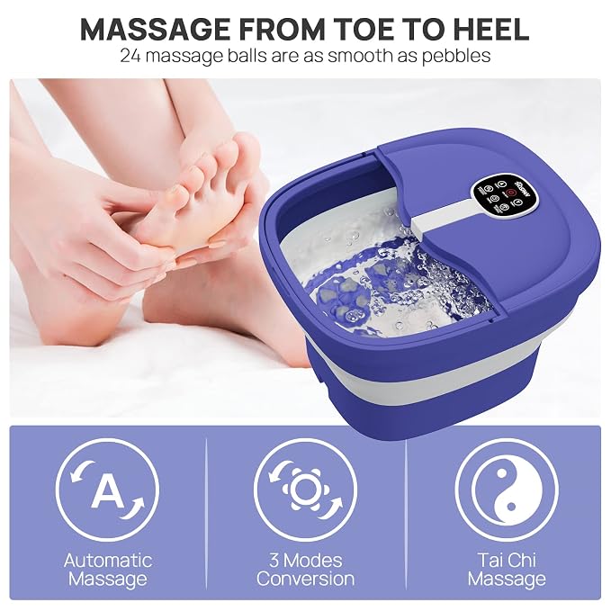 HOSPAN Collapsible Foot Spa Electric Rotary Massage, Foot Bath - Image 3