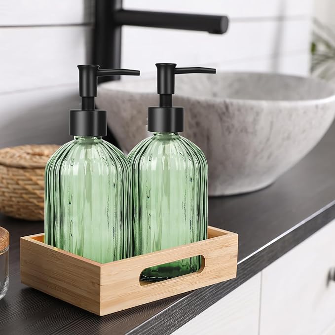 Glass Soap Dispenser with Plastic Pump, Hand Soap Dispenser - Image 5