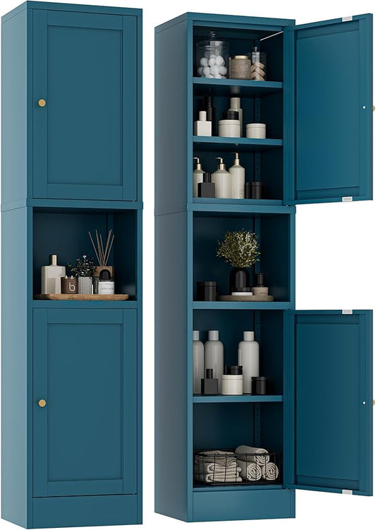 2-Door Metal Storage Cabinet, Tall Slim Pantry Organizer by MetalStorageCabient