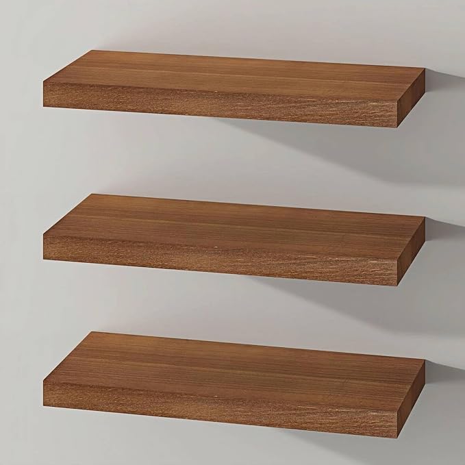 SAUMONIERES Floating Shelves Wall Shelf Solid Wood by Saumonieres