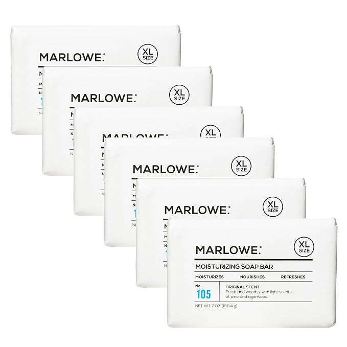 MARLOWE. No. 105 Bar Soap for Men 7 oz Moisturizing Body Soap, Nourishing & by MARLOWE.