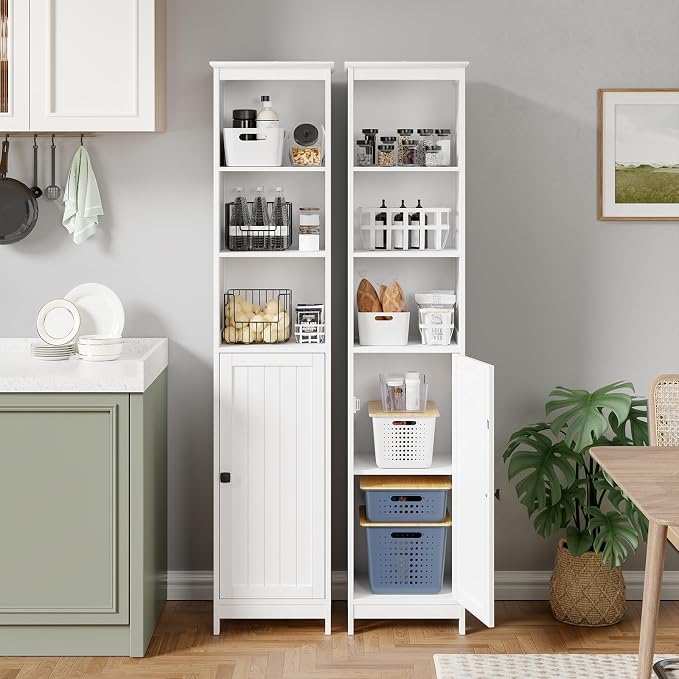 RRX Tall Bathroom Storage Cabinet, Slim Cabinet - Image 5