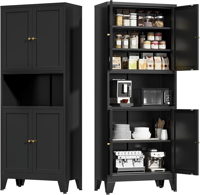 Metal Kitchen Pantry Cabinet, Freestanding Cupboards by Unknown