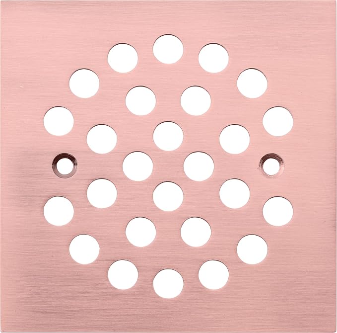 Square 4-1/4 Inch Screw-in Shower Drain Cover Replacement Square Floor Drainer by vouruna