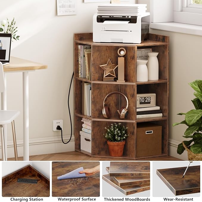 Corner Cabinet, Wooden Cube Storage - Image 6
