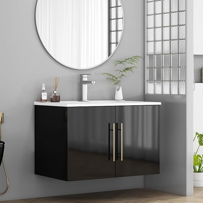 30" Wall Mounted Bathroom Vanity by KebuzHouse