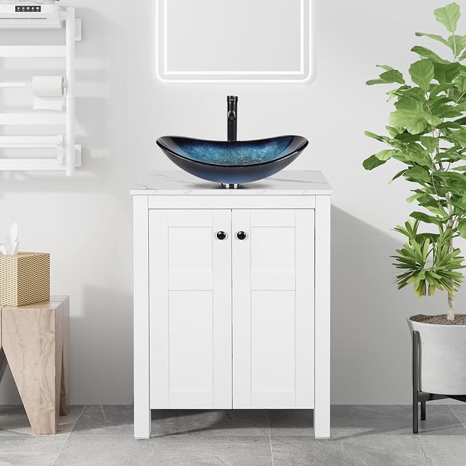 24 Inch White Bathroom Vanity by Solidee