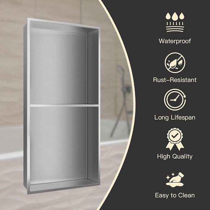 24" X 12" Shower Niche Insert Tile Ready, Niche - Image 6