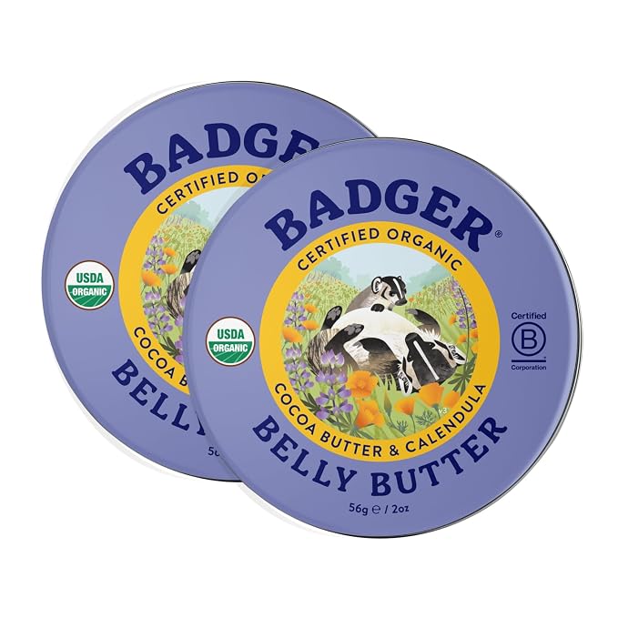 Badger Belly Butter, Organic Stretch Mark Cream by Badger