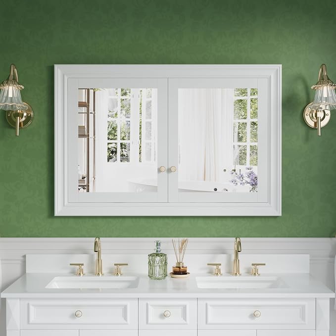 WELLFOR 48"x 32" Bathroom Medicine Cabinet by WELLFOR