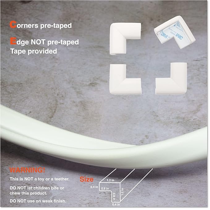 Roving Cove HeftyFit Edge Corner Protector Baby Proofing, Heavy-Duty, Soft NBR - Image 5