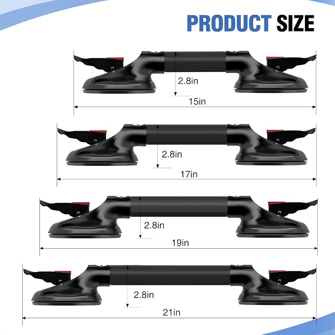 DAILYLIFE Grab Bars for Bathtubs and Showers, 15 inch Shower Handles for - Image 8