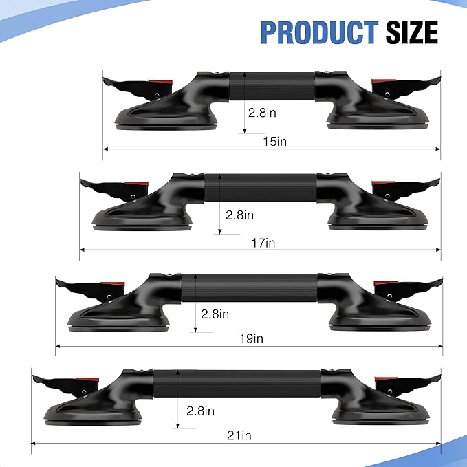 DAILYLIFE Grab Bars for Bathtubs and Showers, 19 inch Shower Handles for - Image 8