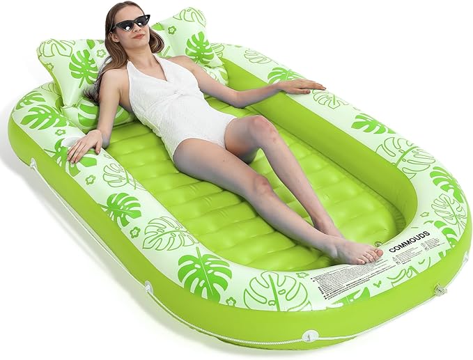 Inflatable Tanning Pool Lounger Float by COMMOUDS