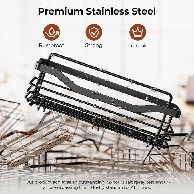 Orimade Shower Caddy Basket Soap Dish Holder Shelf - Image 9