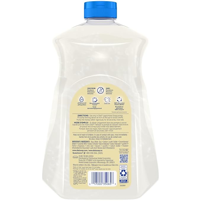 Dial Liquid Hand Soap, Vanilla Honey Scent, 52 Fl Oz Hand Soap Refill, - Image 6