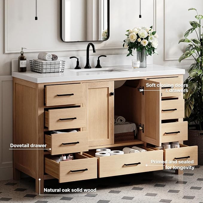 ARIEL 55'' Bathroom Vanity - Image 4