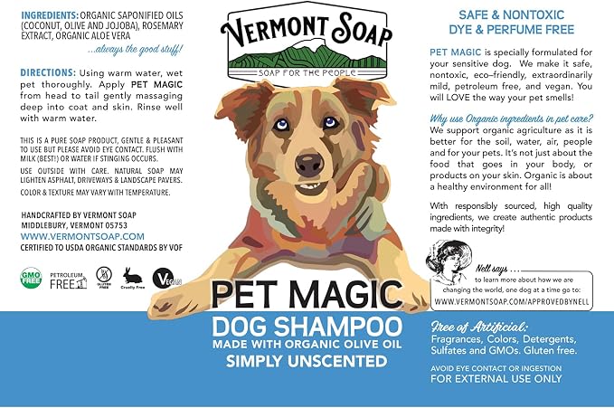 VERMONT SOAP Organics Pet Shampoo - Image 2