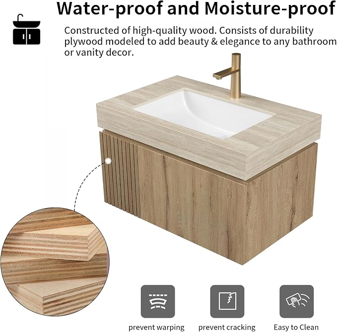 LKTART Floating 30 Inch Bathroom Vanity - Image 7