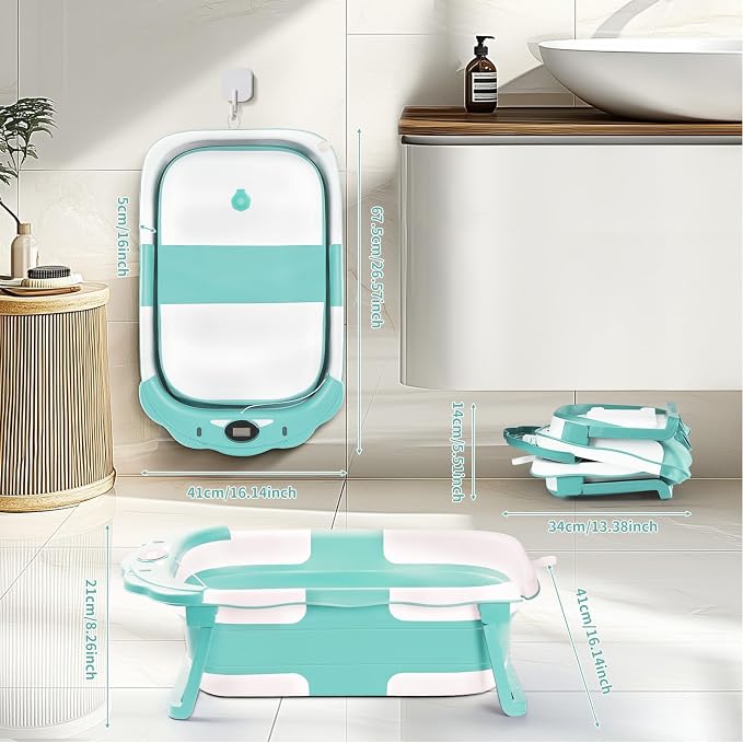 Baby Bathtub, Collapsible Baby Bath Tub - Image 5