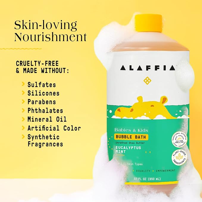 Alaffia Babies and Kids Bubble Bath, Gentle Baby Essentials - Image 6