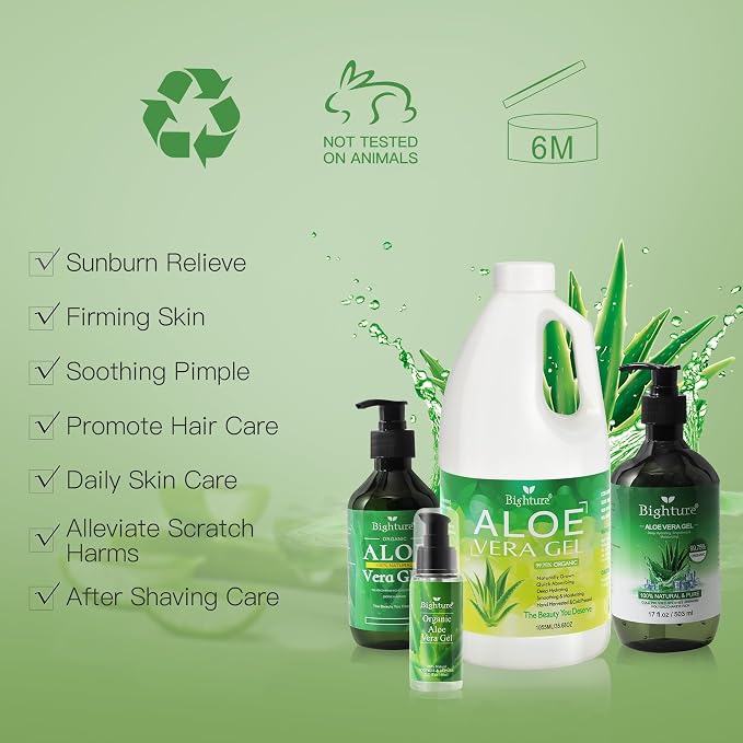 Aloe Vera Gel, 100% Aloe Vera Extracted from Freshly Cut Pure Aloe Leaves - Image 6