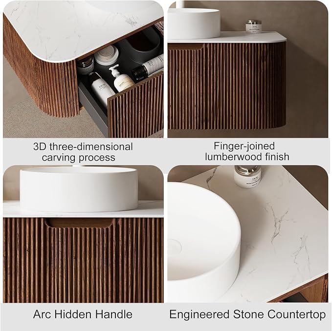 24" Modern Floating Bathroom Vanity - Image 3